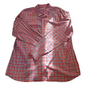 Vineyard Vines Mens Performance Classic Fit Whale Shirt Plaid Button Down SZ XL